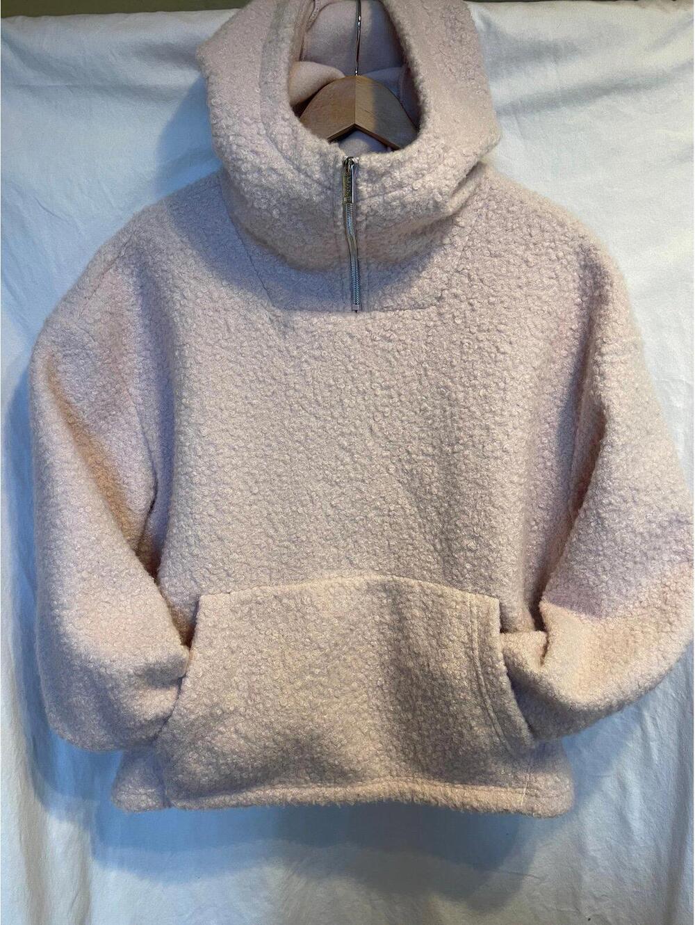 Boohoo Men Oversized Raglan zippered Hoodie Med